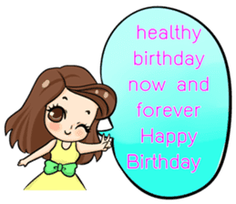 Nun : Greeting Happy Birthday to You. sticker #12458652