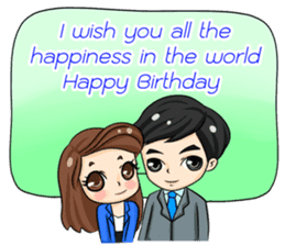 Nun : Greeting Happy Birthday to You. sticker #12458653