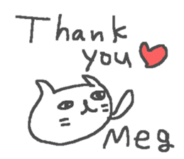 Meg cute cat stickers! sticker #12461110