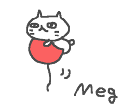 Meg cute cat stickers! sticker #12461123