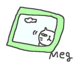 Meg cute cat stickers! sticker #12461133