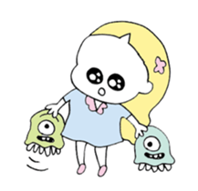 a girl with pets02 sticker #12464415