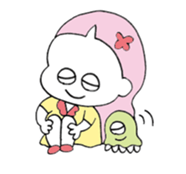 a girl with pets02 sticker #12464417