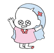 a girl with pets02 sticker #12464419