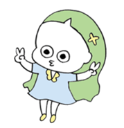 a girl with pets02 sticker #12464420