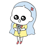 a girl with pets02 sticker #12464421