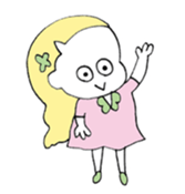 a girl with pets02 sticker #12464424