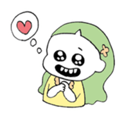 a girl with pets02 sticker #12464429