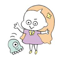 a girl with pets02 sticker #12464430