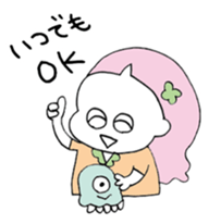 a girl with pets02 sticker #12464432