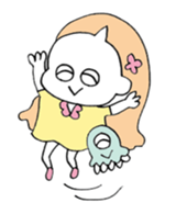 a girl with pets02 sticker #12464438