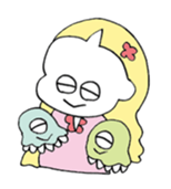 a girl with pets02 sticker #12464439