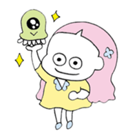 a girl with pets02 sticker #12464441