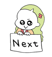 a girl with pets02 sticker #12464443