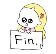 a girl with pets02 sticker #12464444