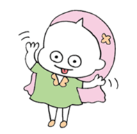 a girl with pets02 sticker #12464445