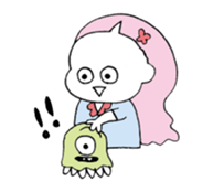 a girl with pets02 sticker #12464446