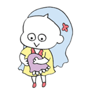 a girl with pets02 sticker #12464447