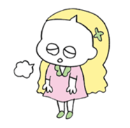 a girl with pets02 sticker #12464448