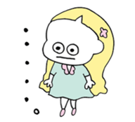 a girl with pets02 sticker #12464451