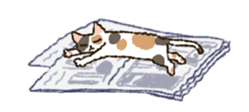 Relaxed cats of the animation sticker #12464639