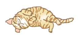 Relaxed cats of the animation sticker #12464641