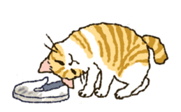 Relaxed cats of the animation sticker #12464643