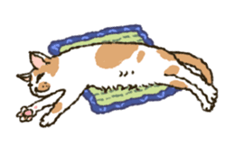 Relaxed cats of the animation sticker #12464647