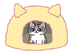 Relaxed cats of the animation sticker #12464648