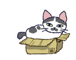 Relaxed cats of the animation sticker #12464651