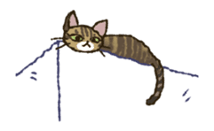 Relaxed cats of the animation sticker #12464653