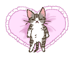 Relaxed cats of the animation sticker #12464661