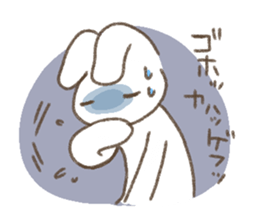 Is white and a vague rabbit.4 sticker #12464709