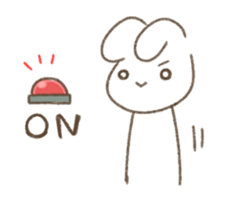 Is white and a vague rabbit.4 sticker #12464712