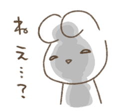 Is white and a vague rabbit.4 sticker #12464717