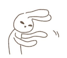 Is white and a vague rabbit.4 sticker #12464718