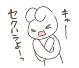 Is white and a vague rabbit.4 sticker #12464719