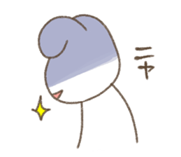 Is white and a vague rabbit.4 sticker #12464720