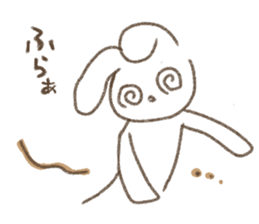 Is white and a vague rabbit.4 sticker #12464724