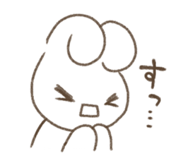 Is white and a vague rabbit.4 sticker #12464726