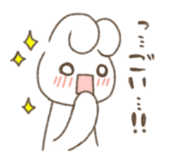 Is white and a vague rabbit.4 sticker #12464729