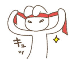 Is white and a vague rabbit.4 sticker #12464730