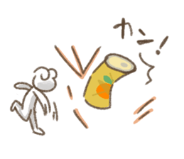 Is white and a vague rabbit.4 sticker #12464737