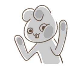 Is white and a vague rabbit.4 sticker #12464740