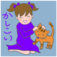 cat and girl part8 sticker #12468922
