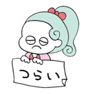 moody girls sticker #12469005