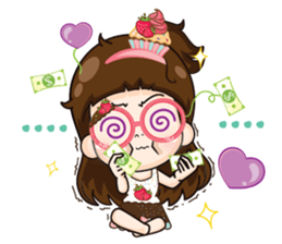 Cupcakes cute girl + sticker #12469617