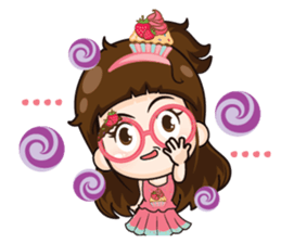 Cupcakes cute girl + sticker #12469622