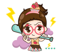Cupcakes cute girl + sticker #12469634