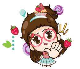 Cupcakes cute girl + sticker #12469639